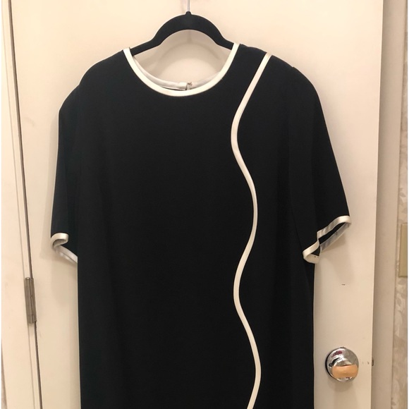 EXQUISITE NIPON BOUTIQUE VINTAGE BLACK/WHITE DRESS-Courrèges VIBE! - Picture 1 of 6